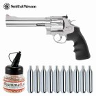 SET Smith & Wesson 629 Classic 6,5 Zoll Steel-Finish Co2-Revolver Kaliber 4,5 mm BB (P18)