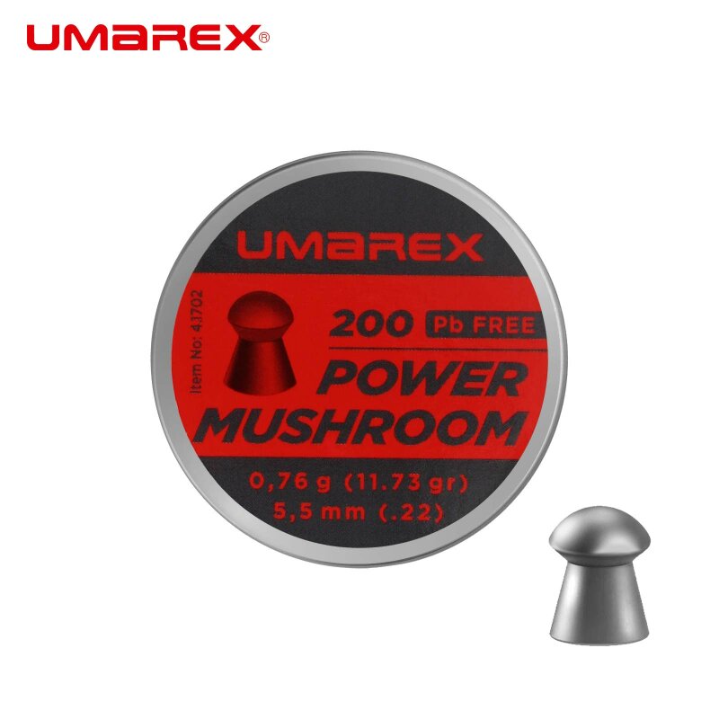 Umarex Power Mushroom Rundkopfdiabolo bleifrei 5,5 mm 200er Dose