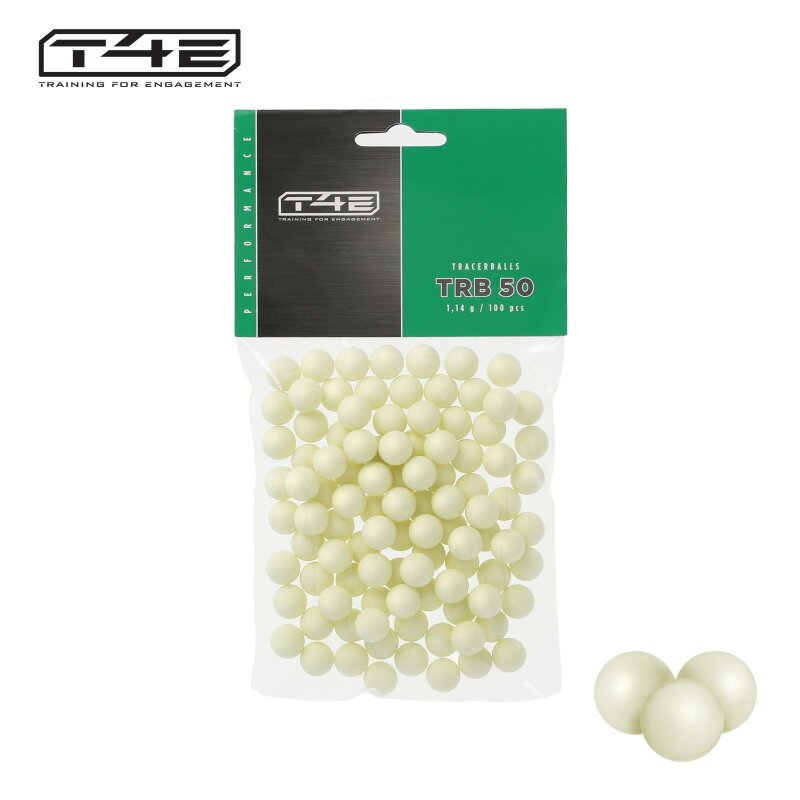 T4E Performance TRB 50 -Tracerballs/Gummiballs weiß - Kal .50 - 100 Stück