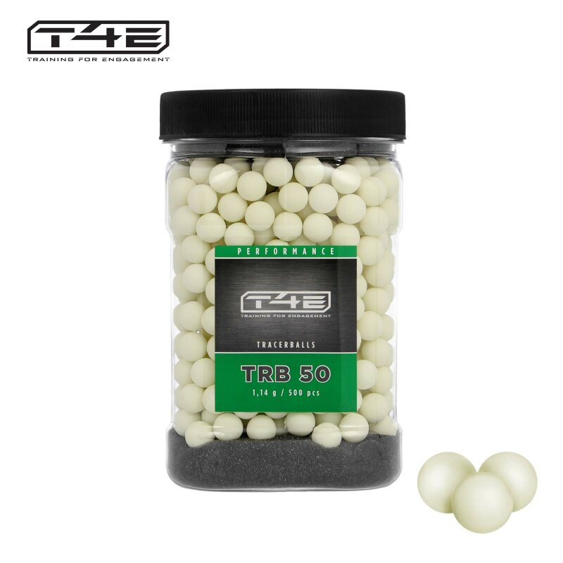 T4E Performance TRB 50 -Tracerballs/Gummiballs weiß - Kal .50 - 500 Stück