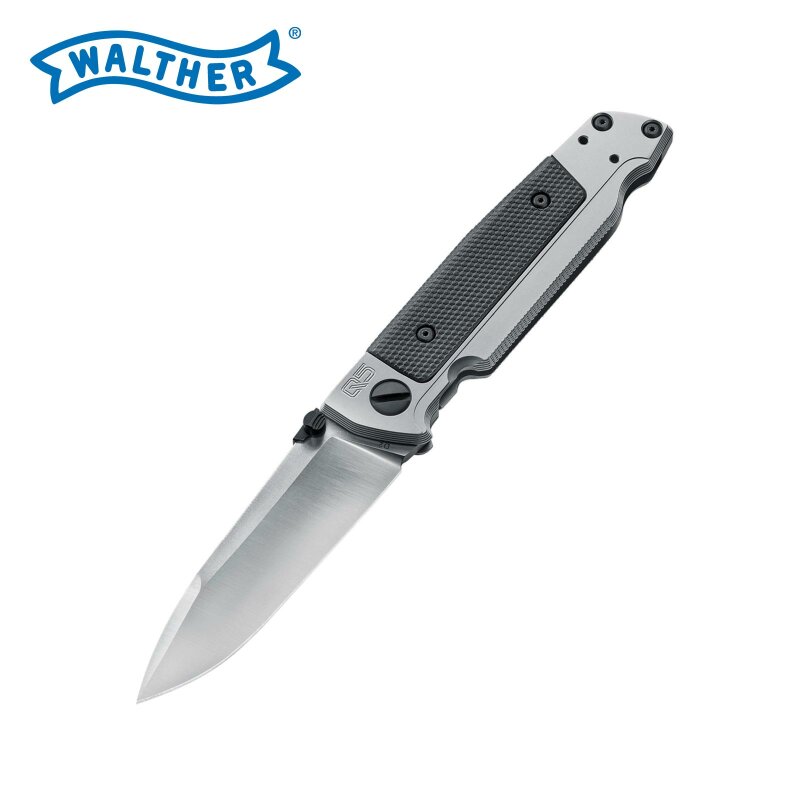 Walther Q5 Steel Frame Folder Satin - Einhandmesser (P18)