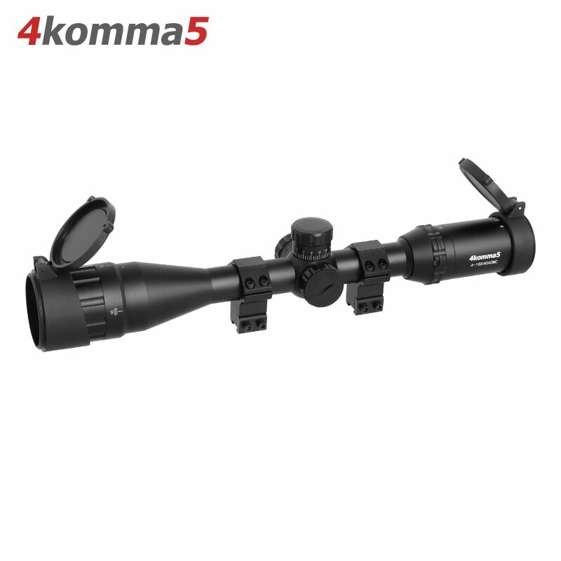 4komma5 Zielfernrohr 4-16x40 AOMC Mildot beleuchtet mit 11 mm Montagen