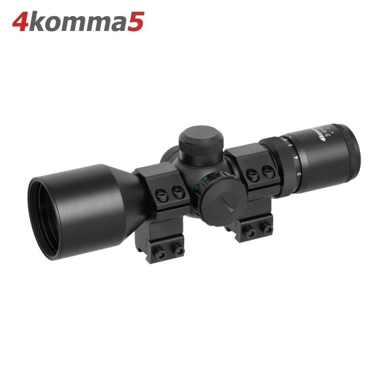 4komma5 Zielfernohr 3-9x40VE Mildot Absehen beleuchtet mit 11 mm Montagen