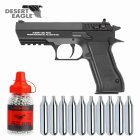 SET Baby Desert Eagle Schwarz - 4,5 mm Stahl BB Co2-Pistole (P18)