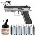 SET Baby Desert Eagle Bicolor - 4,5 mm Stahl BB Co2-Pistole (P18)