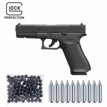 SET Glock17 Gen5 T4E Defense Training Marker cal .43 Blowback (P18) + Rubberballs 100 Stück