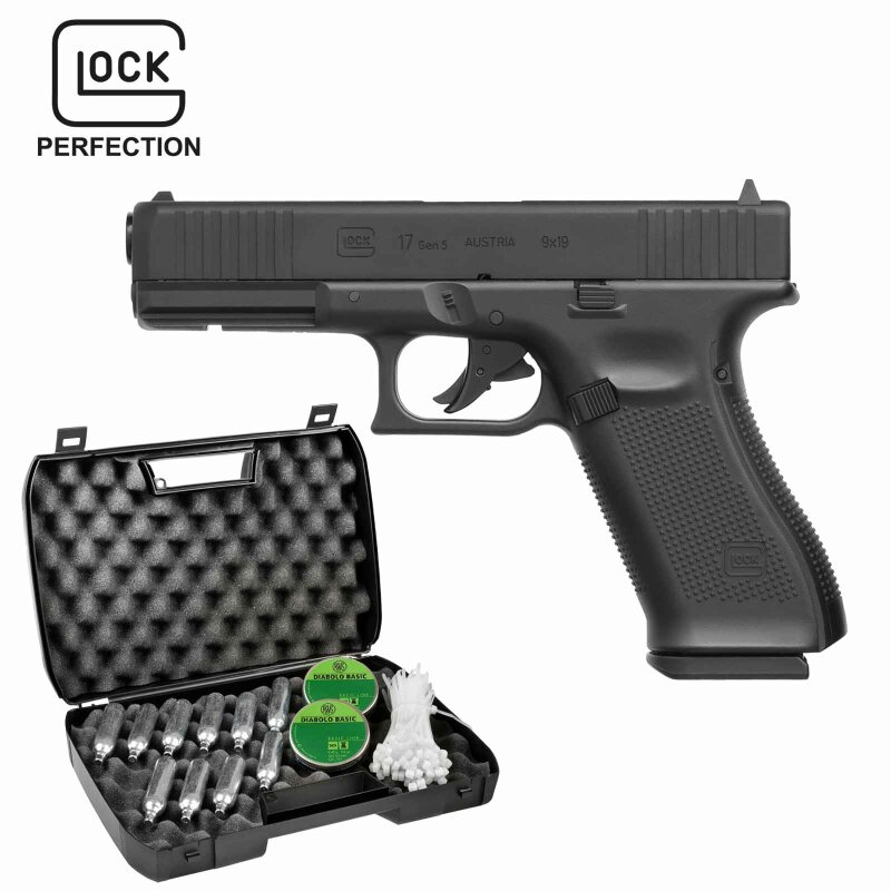 Kofferset Glock 17 Gen5 Co2-Pistole Kaliber 4,5 mm Diabolo Blowback (P18)