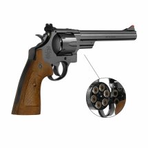 Smith & Wesson M29 8 3/8 Zoll Hochglanzbrüniert Co2-Revolver Kaliber 4,5 mm Diabolo (P18)