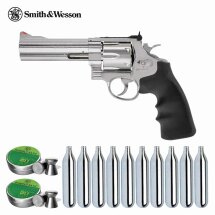 SET Smith & Wesson 629 Classic 5 Zoll Steel-Finish Co2-Revolver Kaliber 4,5 mm Diabolo (P18)