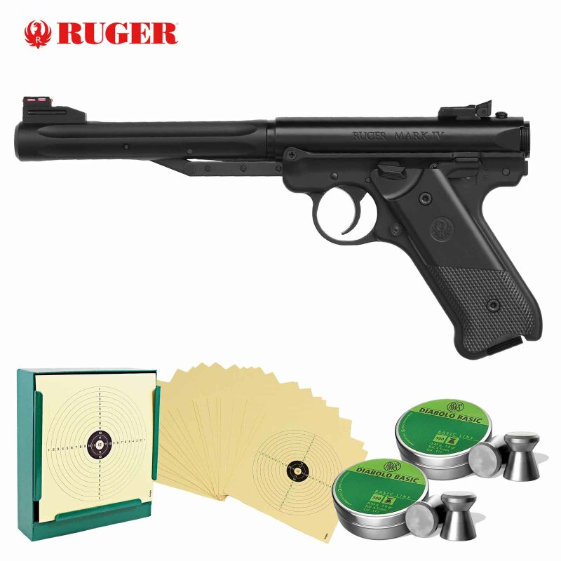 SET Luftpistole Ruger Mark IV - 4,5 mm Diabolo (P18)