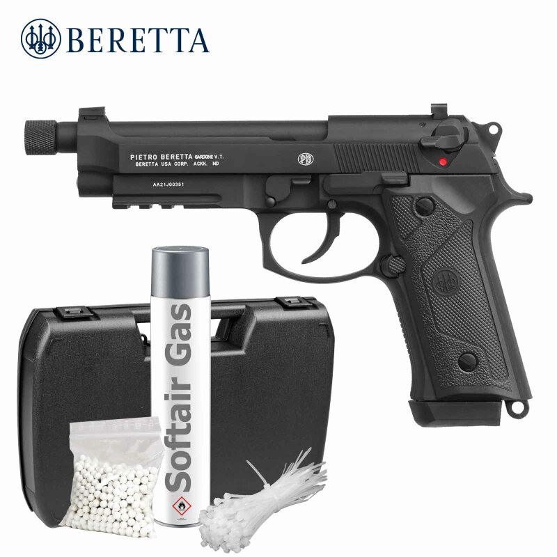 Komplettset Beretta M9A3 FM Softair-Pistole Kaliber 6 mm BB Gas Blowback (P18)