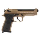 Komplettset Beretta Mod. 92 Desert Tan Softair-Pistole Kaliber 6 mm BB Gas Blowback (P18)