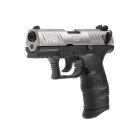 SET Walther P22Q Schreckschuss Pistole Nickel-Finish 9 mm P.A.K. (P18)