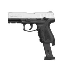 SET Retay PT-23 Schreckschuss Pistole Nickel-Finish 9 mm P.A.K. (P18) + 50 Platzpatronen 9 mm P.A.K.