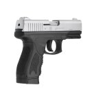 SET Retay PT-23 Schreckschuss Pistole Nickel-Finish 9 mm P.A.K. (P18) + 50 Platzpatronen 9 mm P.A.K.