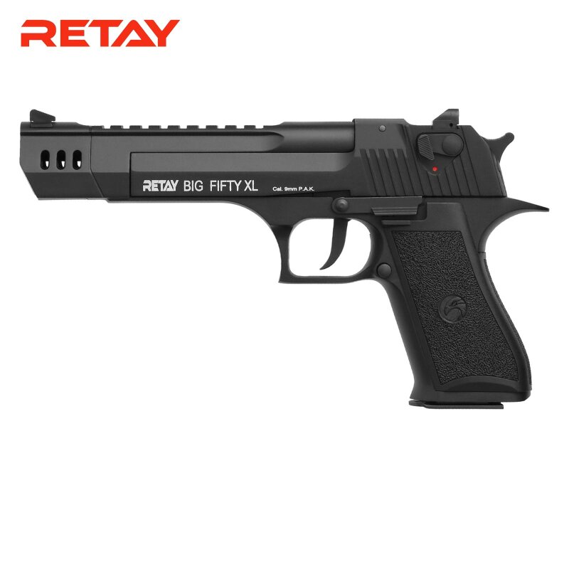 Retay Big Fifty XL Black Schreckschuss Pistole 9 mm P.A.K. (P18)