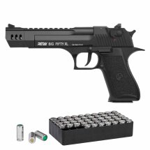 SET Retay Big Fifty XL Black Schreckschuss Pistole 9 mm...