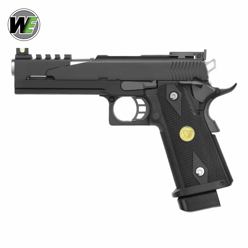 WE Hi-Capa 5.1 Dragon Vollmetall Softair-Co2-Pistole Schwarz Kaliber 6 mm BB Blowback (P18)