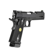 WE Hi-Capa 5.1 Dragon Vollmetall Softair-Co2-Pistole Schwarz Kaliber 6 mm BB Blowback (P18)