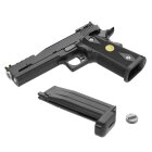 WE Hi-Capa 5.1 Dragon Vollmetall Softair-Co2-Pistole Schwarz Kaliber 6 mm BB Blowback (P18)