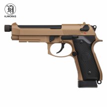 KJ Works M9 A1 TBC Vollmetall Softair-Co2-Pistole Tan...