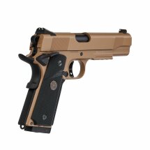 KJ Works KP-07 M1911 MEU Vollmetall Softair-Co2-Pistole Desert Kaliber 6 mm BB Blowback (P18)