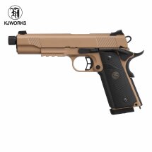 KJ Works M1911 MEU TBC Vollmetall Softair-Co2-Pistole Tan...