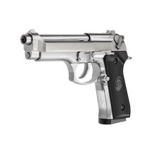 Komplettset WE M9 Vollmetall Softair-Co2-Pistole Silber...