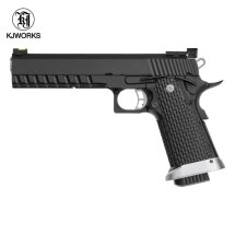 KJ Works Hi-Capa 6 Vollmetall Softair-Co2-Pistole Schwarz...