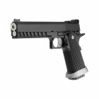 KJ Works Hi-Capa 6 Vollmetall Softair-Co2-Pistole Schwarz Kaliber 6 mm BB Blowback (P18)