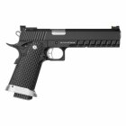 KJ Works Hi-Capa 6 Vollmetall Softair-Co2-Pistole Schwarz Kaliber 6 mm BB Blowback (P18)