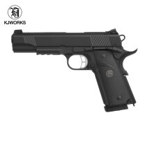 KJ Works M1911 MEU Vollmetall Softair-Co2-Pistole Schwarz...