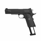 KJ Works M1911 MEU Vollmetall Softair-Co2-Pistole Schwarz Kaliber 6 mm BB Blowback (P18)