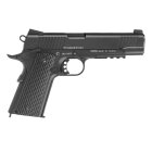 Komplettset KWC M1911 Tactical Vollmetall Softair-Co2-Pistole Schwarz Kaliber 6 mm BB Blowback (P18)