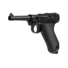 KWC P08 Vollmetall Softair-Co2-Pistole Schwarz Kaliber 6 mm BB Blowback (P18)