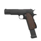 WE M1911 A1 Vollmetall Softair-Co2-Pistole Schwarz/Braun Kaliber 6 mm BB Blowback (P18)