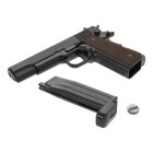 WE M1911 A1 Vollmetall Softair-Co2-Pistole Schwarz/Braun Kaliber 6 mm BB Blowback (P18)