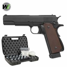 Komplettset WE M1911 A1 Vollmetall Softair-Co2-Pistole...