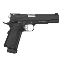 WE M1911 A1 Tactical Vollmetall Softair-Co2-Pistole Schwarz Kaliber 6 mm BB Blowback (P18)