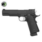 WE M1911 A1 Tactical Vollmetall Softair-Co2-Pistole Schwarz Kaliber 6 mm BB Blowback (P18)