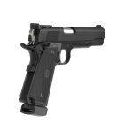 WE M1911 A1 Tactical Vollmetall Softair-Co2-Pistole Schwarz Kaliber 6 mm BB Blowback (P18)