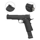 WE M1911 A1 Tactical Vollmetall Softair-Co2-Pistole Schwarz Kaliber 6 mm BB Blowback (P18)