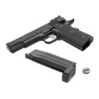 WE M1911 A1 Tactical Vollmetall Softair-Co2-Pistole Schwarz Kaliber 6 mm BB Blowback (P18)