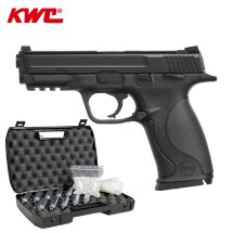 Komplettset KWC M&P 40 Softair-Co2-Pistole Schwarz Kaliber 6 mm BB Blowback (P18)