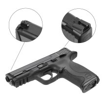 Komplettset KWC M&P 40 Softair-Co2-Pistole Schwarz Kaliber 6 mm BB Blowback (P18)