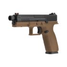 KJ Works KP-13 TBC Softair-Co2-Pistole Tan Kaliber 6 mm BB Blowback (P18)