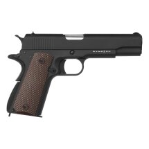 WE M1911 Vollmetall Softair-Co2-Pistole Schwarz/Braun Kaliber 6 mm BB Blowback (P18)