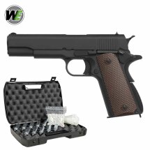 Komplettset WE M1911 Vollmetall Softair-Co2-Pistole...