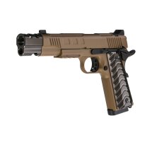 KJ Works KP-16 Softair-Co2-Pistole Tan Kaliber 6 mm BB Blowback (P18)