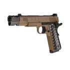 KJ Works KP-16 Softair-Co2-Pistole Tan Kaliber 6 mm BB Blowback (P18)